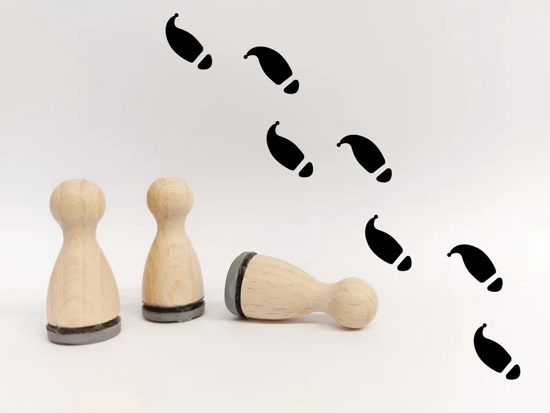Ministempelset Wichtelschuhe | 3 Stempel mit 12mm Durchmesser | Holzstempel Weihnachten / Advent | Winter