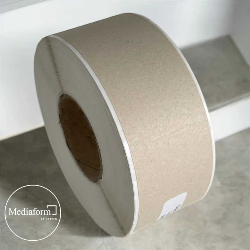 Etikett auf Rolle 38x175mm Bagassepapier permanent klebend